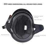 Matte Black Half Helmet with Sun Visor