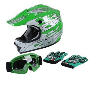 Youth Motocross ATV Helmet with Goggles & Gloves