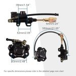 GOOFIT Rear Brake Master Cylinder Caliper Assembly for 50cc 70cc 90cc 110cc 125cc Chinese ATV Quad Scooter