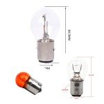 Minho 6Pcs Motorcycle Scooter Bulbs Set Kits Head Light Bulbs Tail Light Bulbs Turn Signal Light Bulbs Fit for Chinese Scooter Moped Taotao Jonway Roketa