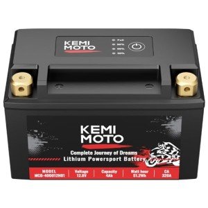 KEMIMOTO 12V Lithium Battery with Spacer Kit