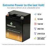 Chrome Battery YTX14AH-BS Maintenance Free ATV Battery