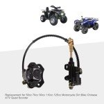 GOOFIT Rear Brake Master Cylinder Caliper Assembly for 50cc 70cc 90cc 110cc 125cc Chinese ATV Quad Scooter