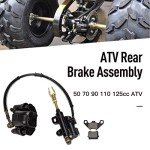 HIAORS Rear Disc Brake Master Cylinder Caliper Assembly for 50cc 70cc 90cc 110cc 125cc Chinese TaoTao 110cc 125D Boulder B1 Peace Motorsports Quad Coolster 3050HD 3050C kazuma SunL ATV Kids 4 Wheeler