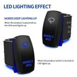 Blue LED 5-Pin Toggle Switch with Jumper Wires