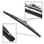 12" Stainless Steel Windshield Wiper Blades - 2PCS