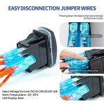 Blue LED 5-Pin Toggle Switch with Jumper Wires