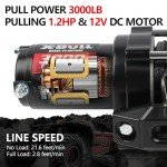 X-BULL 12V 3000LBS Waterproof Electric Winch