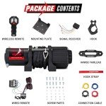 FieryRed 4500LBS Electric ATV Winch with Remote