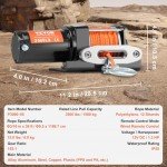 VEVOR 3500 lb 12V Electric Winch with Rope