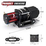 FieryRed 4500LBS Electric ATV Winch with Remote
