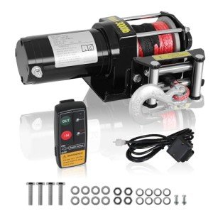 FULLWATT 3000 lb 12V Electric Winch for ATVs