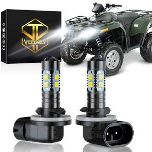 VCSZKXLY Compatible for Arctic Cat 400 500 650 700 Headlights, 886/894/881 Headlight Bulbs, 6000K Cool White, 12V 35W Bulbs Light, 300% Brightness, Plug N Play, 2-Pack