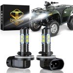 VCSZKXLY Compatible for Arctic Cat 400 500 650 700 Headlights, 886/894/881 Headlight Bulbs, 6000K Cool White, 12V 35W Bulbs Light, 300% Brightness, Plug N Play, 2-Pack