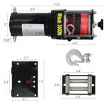 FULLWATT 3000 lb 12V Electric Winch for ATVs