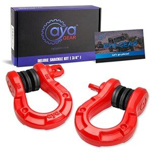 2 Pack 3/4" D Ring Shackles for Off-Road Recovery