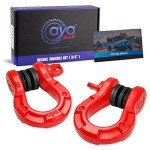 2 Pack 3/4" D Ring Shackles for Off-Road Recovery