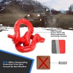 2 Pack 3/4" D Ring Shackles for Off-Road Recovery