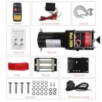 FULLWATT 3000 lb 12V Electric Winch for ATVs