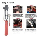 Tabazy CV Joint Banding Boot Axle Clamp Tool with Universal Adjustable Drive Shaft CV Boot Band Clamps, Automotive CV Boot Clamp Pliers Axle Boot Clamps 13Pcs for Most Cars