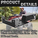 Universal Winch Mount Plate with 2-Inch Receiver