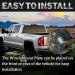 Universal Winch Mount Plate with 2-Inch Receiver