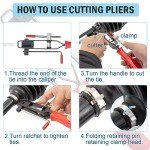 ZYLJHZ CV Boot Banding Tool - ATV CV Joint Axle Boot Clamp Pliers Tool, CV Axle Boot Clamp Kit With 10psc Crimp Bands - Ear Type Extension For Most Cars