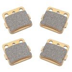 Semi-Metallic-Pro Front Brake Pads & Rear Brake Shoes for Yamaha Grizzly 350 Bruin 250 350 Big Bear 250 2004-2014 Big Bear 400 2005-2006 Wolverine 350 2006-2009 Kodiak 400 2003-2004