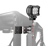 3 inch 18W LED Spot Light Cubes w/Rocker Switch Wiring Kit & Rear Roof Pillar Backup Light Bar Mounting Brackets Compatible with Polaris Ranger Full Size 2013-Up