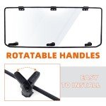 CPOWACE Rear Windshield Compatible with Polaris Ranger Midsize 570/ 570 Crew/ EV 2015-2024/ Ranger Midsize 500/ ETX 2017-2024 Accessories Hard Coated Clear Tough UTV Rear Full Windshield