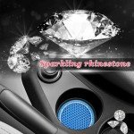 Bling Cup Coasters Set for Cars, Light Blue