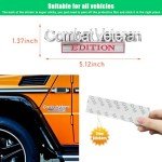 Combat Veteran 3D Metal Fender Emblem Badge