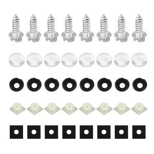 Ziciner 8PCS Anti-Theft License Plate Screw Kit