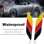 3D Tricolor Flag Emblem Badge Sticker Set