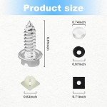 Ziciner 8PCS Anti-Theft License Plate Screw Kit