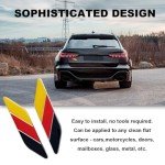 3D Tricolor Flag Emblem Badge Sticker Set