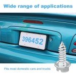 Ziciner 8PCS Anti-Theft License Plate Screw Kit