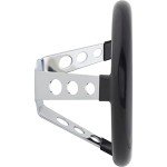Classic 9-3/4 Inch Black Steering Wheel for ATVs