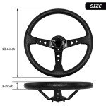QYMOPAY Racing Steering Wheel with Horn Button