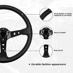 QYMOPAY Racing Steering Wheel with Horn Button