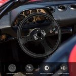 QYMOPAY Racing Steering Wheel with Horn Button