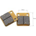 PRO BAT Rear Disc Brake Shoes Pads Chinese ATV Brake Pads Fit ATV Quad Dirt Pit Bike Go Kart Buggy 50cc 70cc 110cc, 4Pcs,Golden