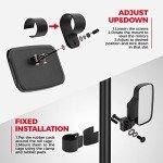 KEMIMOTO Adjustable Side & Center Mirrors for UTVs