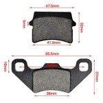 HIAORS Disc Brake Pads for 50cc 70cc 90cc 110cc 125cc Taotao Coolster Kazuma SSR SunL JCL Kandi Vitacci Baja Doodle Bug Hammerhead 80T BV Powersports ATVs Quad 4 Wheeler Go karts Dune Buggy (2 Pair)
