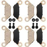 Front Rear Brake Pads Sintered & Boots for Polaris Sportsman 1000 Scrambler 1000 Sportsman X2/Touring/High Lifter 850/800/700/550/500 ATP 500/330