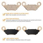 Front Rear Brake Pads Sintered & Boots for Polaris Sportsman 1000 Scrambler 1000 Sportsman X2/Touring/High Lifter 850/800/700/550/500 ATP 500/330