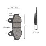 WATODAY Disc Brake Pads Sets 2 Pairs for go kart Gy6 49cc 50cc 125cc 150cc 200cc 250cc ATV Yerf-Dog Spiderbox 150cc GX150 TaoTao Dirt Bike Roketa Pit Bike Baja Sun Scooter Parts 4 Pieces in Total