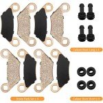 Front Rear Brake Pads Sintered & Boots for Polaris Sportsman 1000 Scrambler 1000 Sportsman X2/Touring/High Lifter 850/800/700/550/500 ATP 500/330