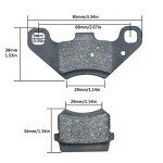 HOLATO Disc Brake Pads for 50cc 70cc 90cc 110cc 125cc Tao Tao ATA125D ATA125G SunL JCL DongFang Coolster Kandi Supermach Tank Kandi Kinroad Coleman ATV Quad 4 Wheeler Go Kart Cart Dune Buggy 2 Pair