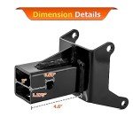WeiSen 2" Rear UTV Hitch with Shackle Receiver